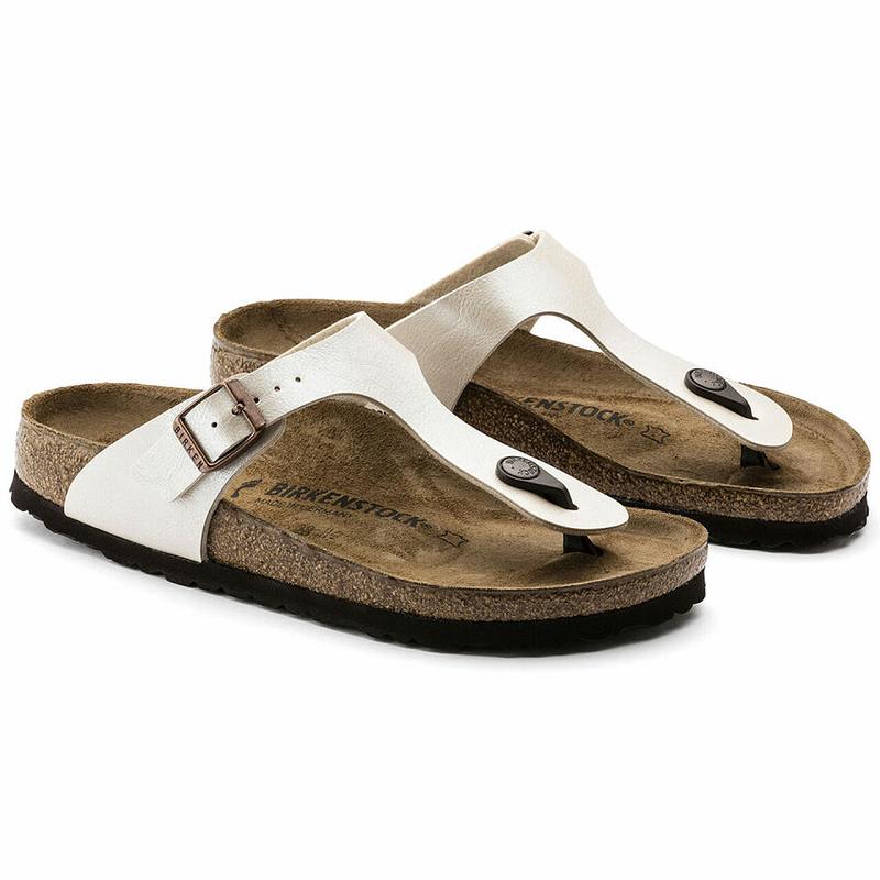 Gizeh Birkenstock Cipkovane Birko Flor Damske Biele | SK 112TCE